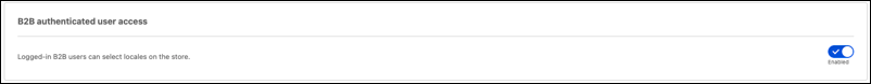 Screenshot of B2B authenticated user access setting