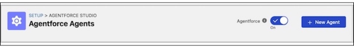 Agentforce Agents enable toggle with Agentforce enabled