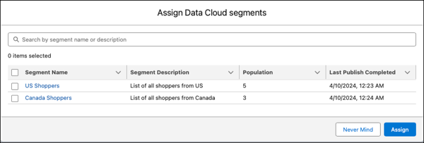 Assign Segments