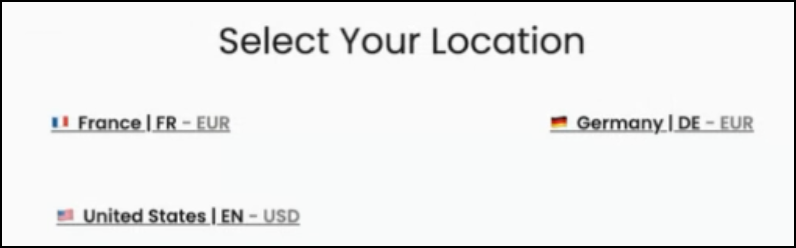 Select your location.