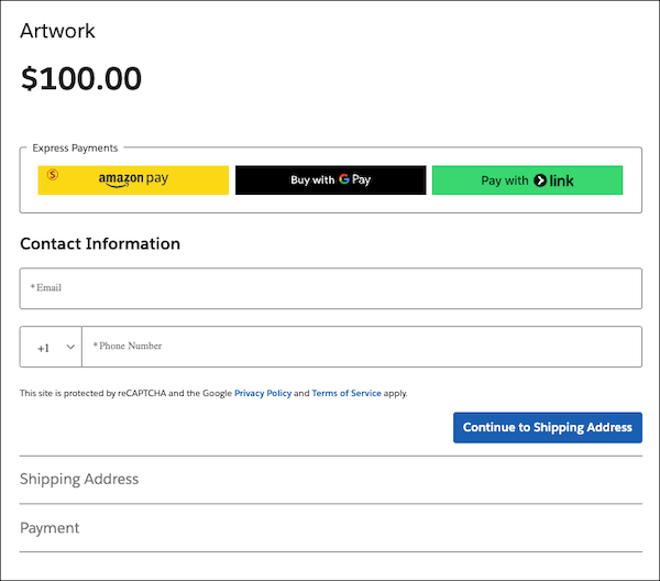 Pay Now page with amount only