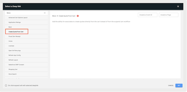 The Create Quote from Cart section in Point of Sale CMS