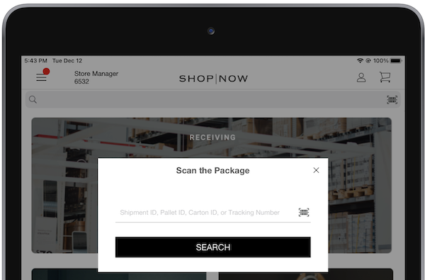 A window in the POS app that