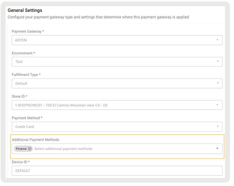 A settings page configures payment gateway type and settings.