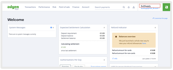 The company's account name as shown in the Ayden portal.