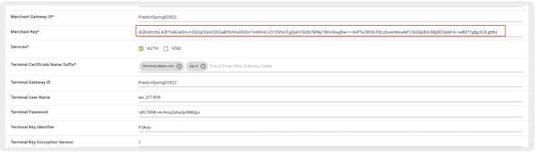 The web service user configured in Point of Sale CMS.