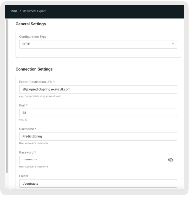 A dialog shows the options for document export.