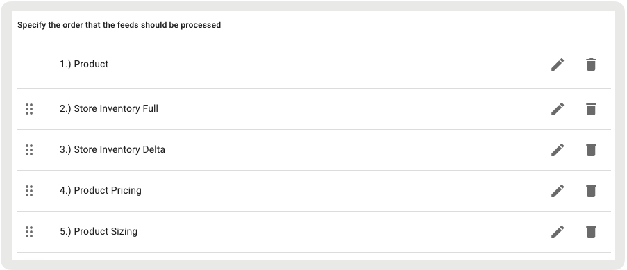 A screenshot shows a full pipeline of data feeds.
