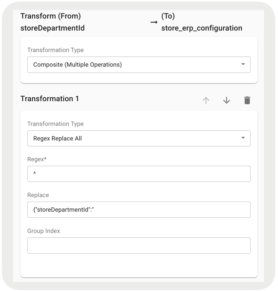 A screenshot shows transformation 1.