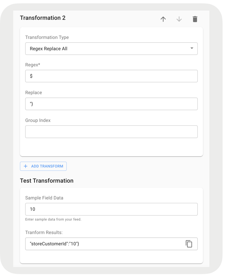 A screenshot shows a transformation 2.