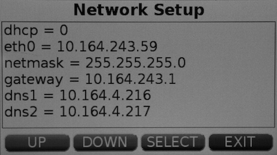 The Networking Setup screen with settings configured based on your requirements.