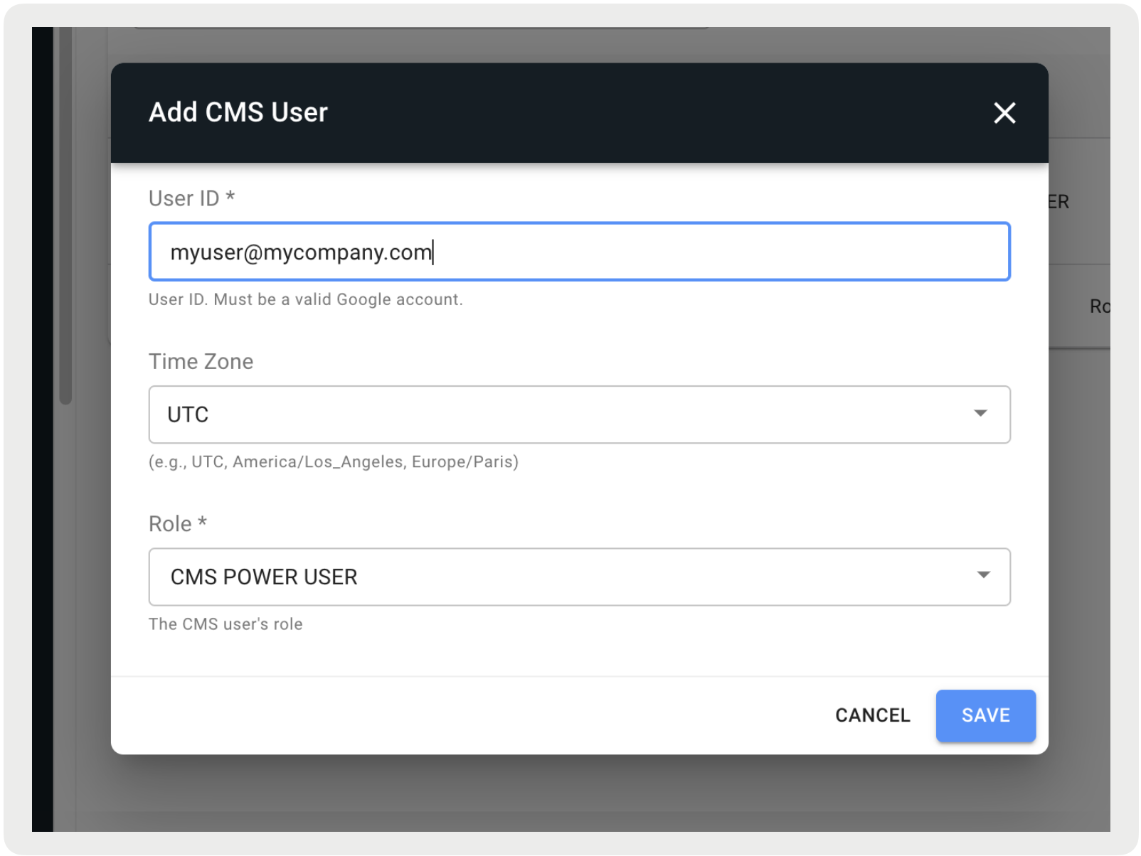 Add a Point of Sale CMS User