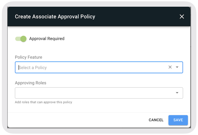 Create Associate Approval Policy Modal