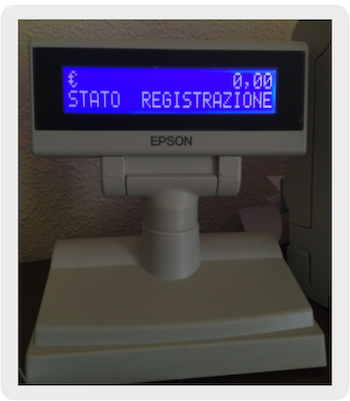 Cash Register Display when printer is correctly set up