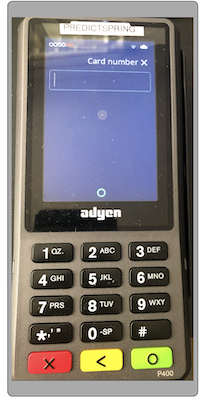 Enter you card number in the AYden terminal.