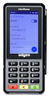 DHCP on the Nwtwork screen in the Ayden Terminal.