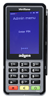 The admin menu with PIN