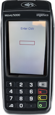 Enter your card's CVV in the Elavon terminal.