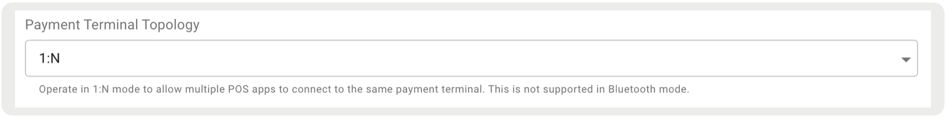 Set 1:N topology for Payment Terminals at the Register Level