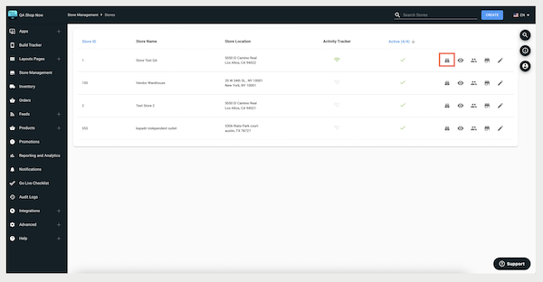 The register creation icon in Point of Sale CMS
