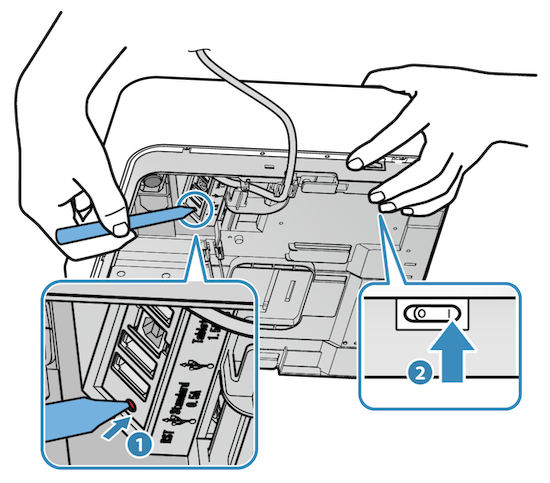 Turn off and back on the printer