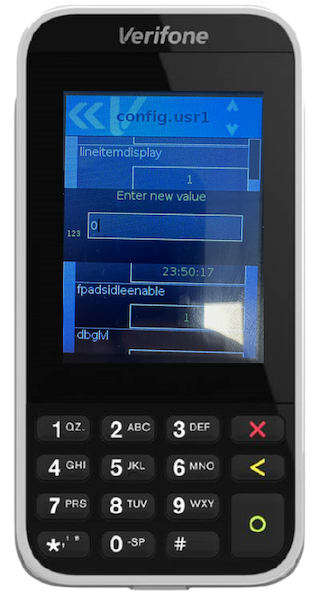 Setting the reg section to 0 for the config1.user