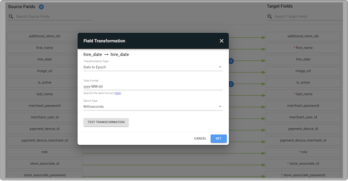 Set HireData field for Store Associates