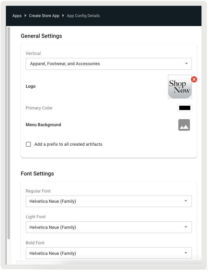 A screenshot shows the App Config Details screen, complete with typical configuration data.