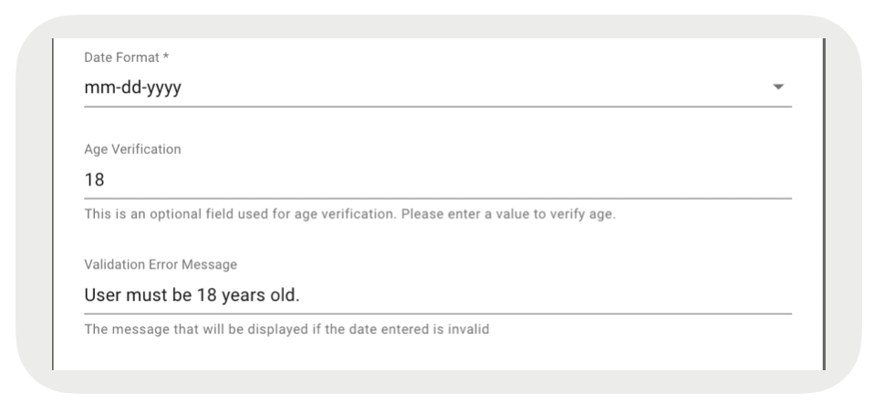 A screenshot shows an example of the age verification dialog.