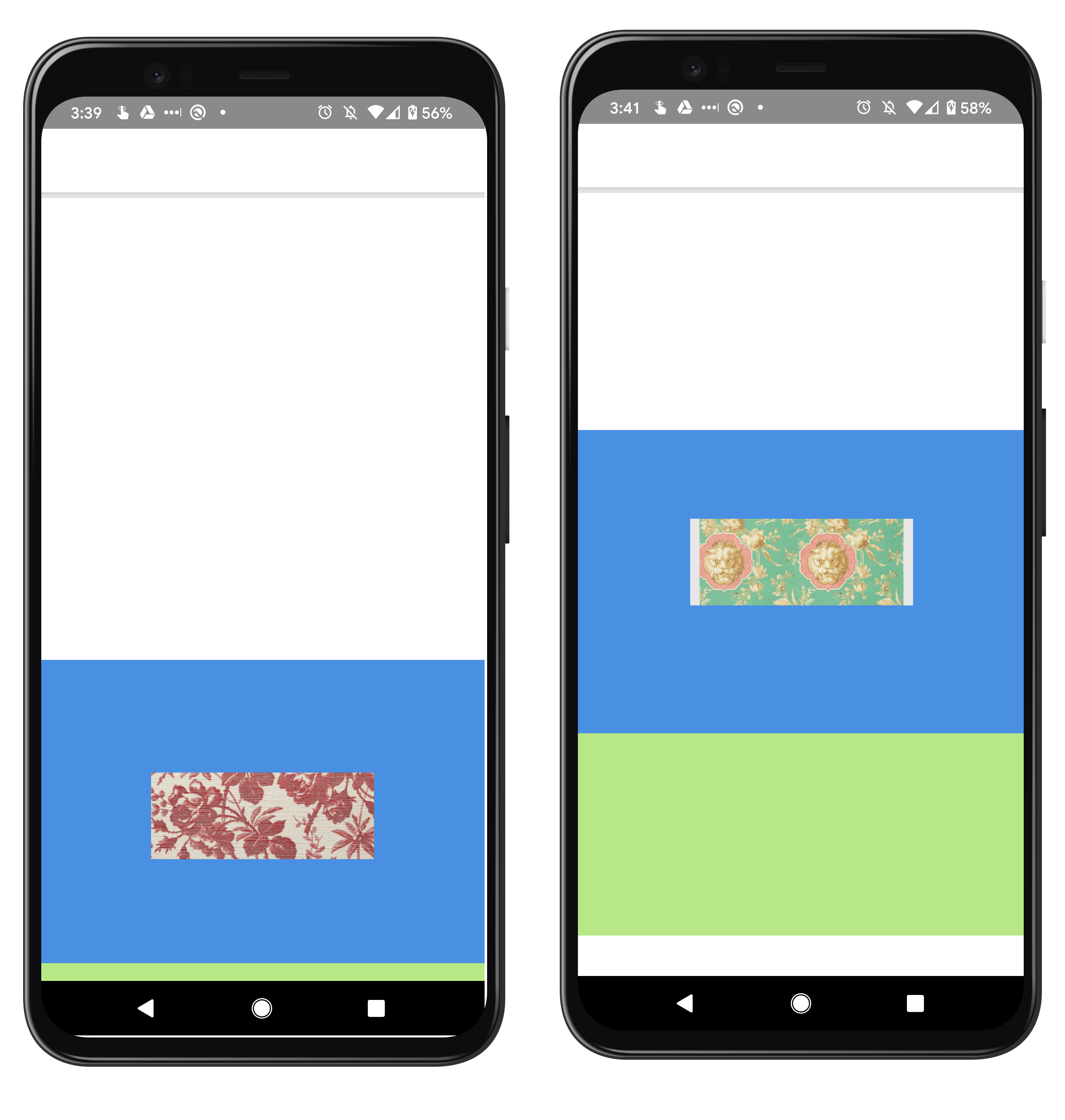 The start and end of a scroll based animation.
