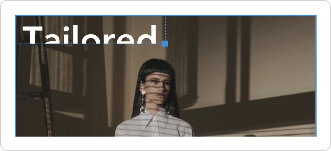 A layout shows the text tailored cropped.