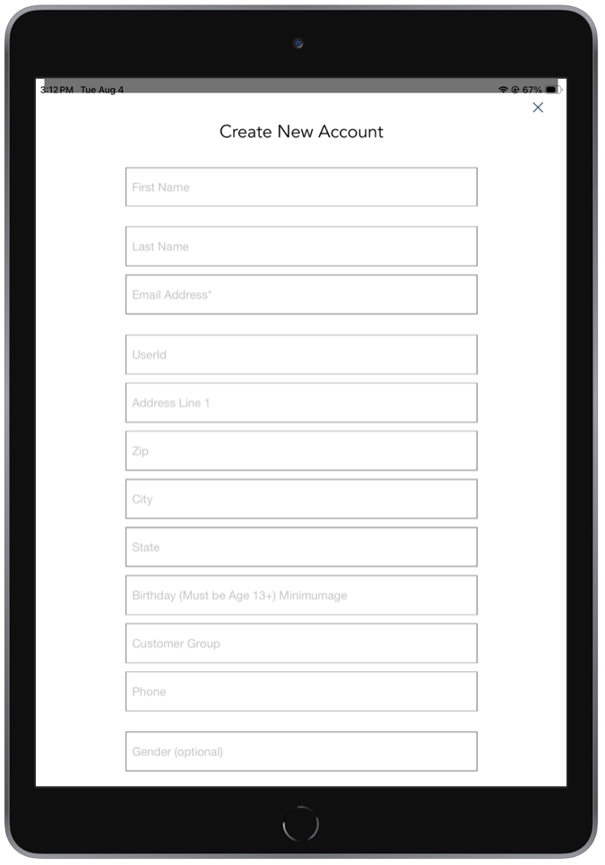 POS app shows a customer signup image.