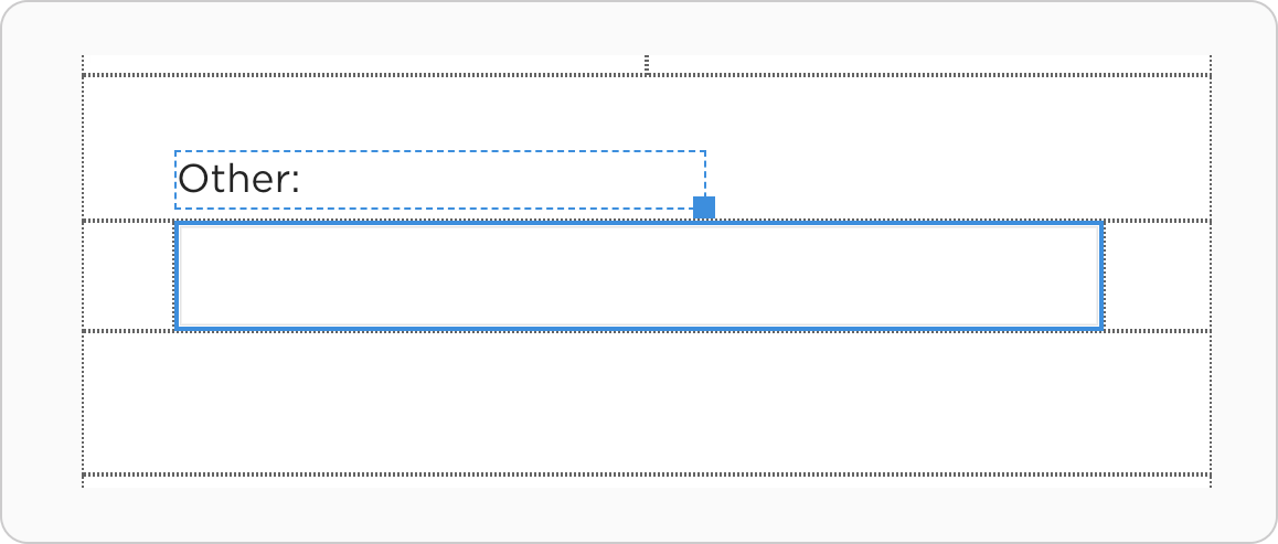 A text field opened for editing.