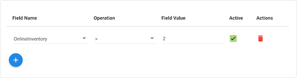 An example of a configured backend filter