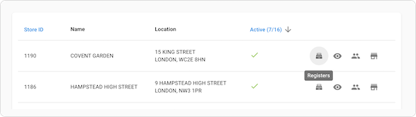 View Stores in Store Management View
