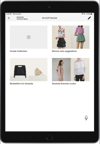 POS page to create and edit product collections