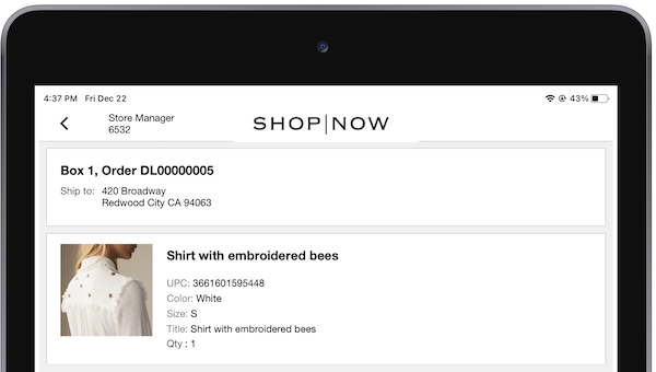 BOFIS order details showing in the POS app.