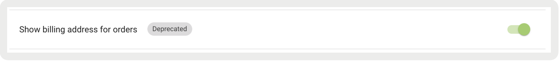 CMS flag to configure the billing address.