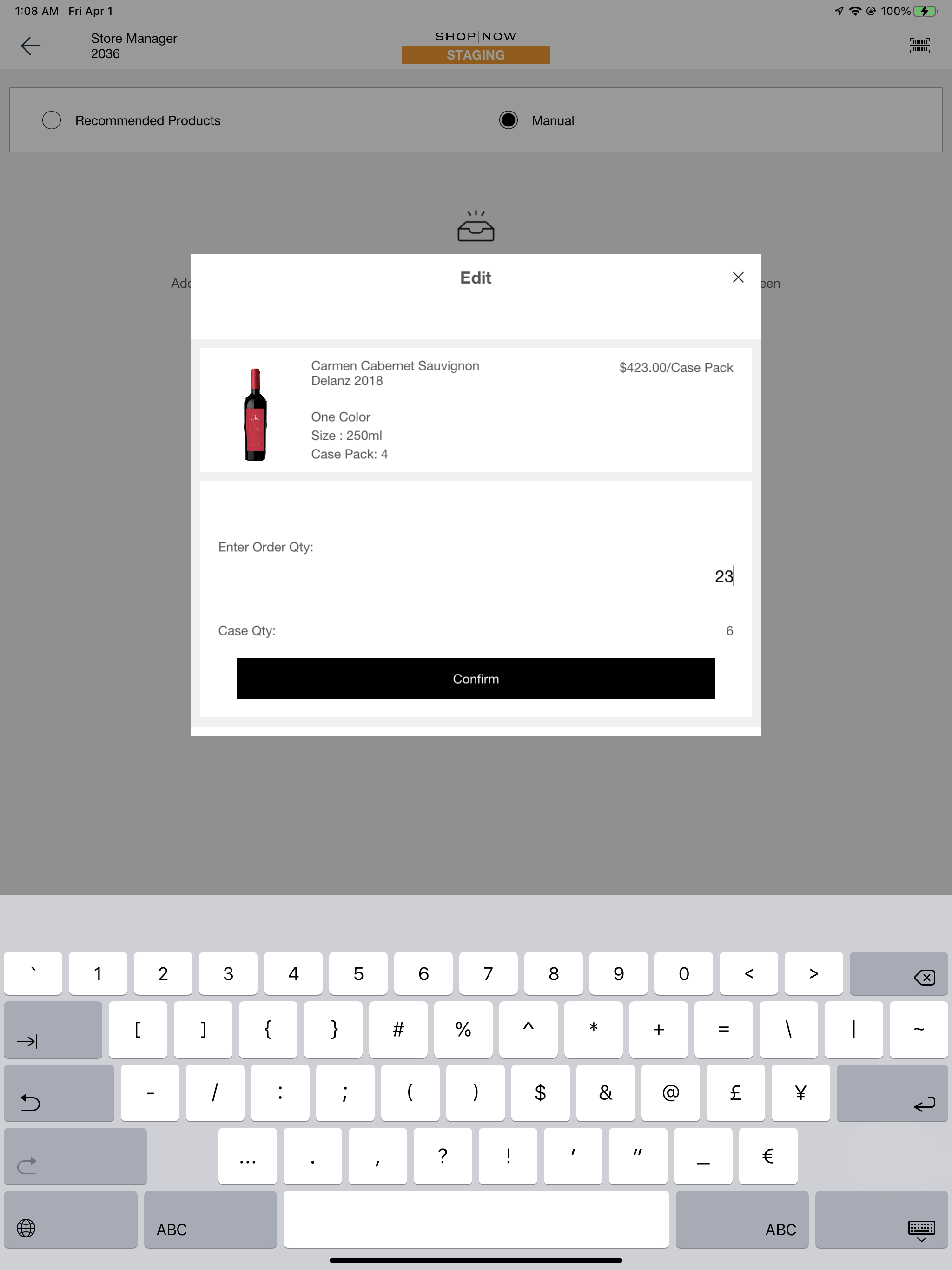 A POS app dialog shows the option to enter quantity.