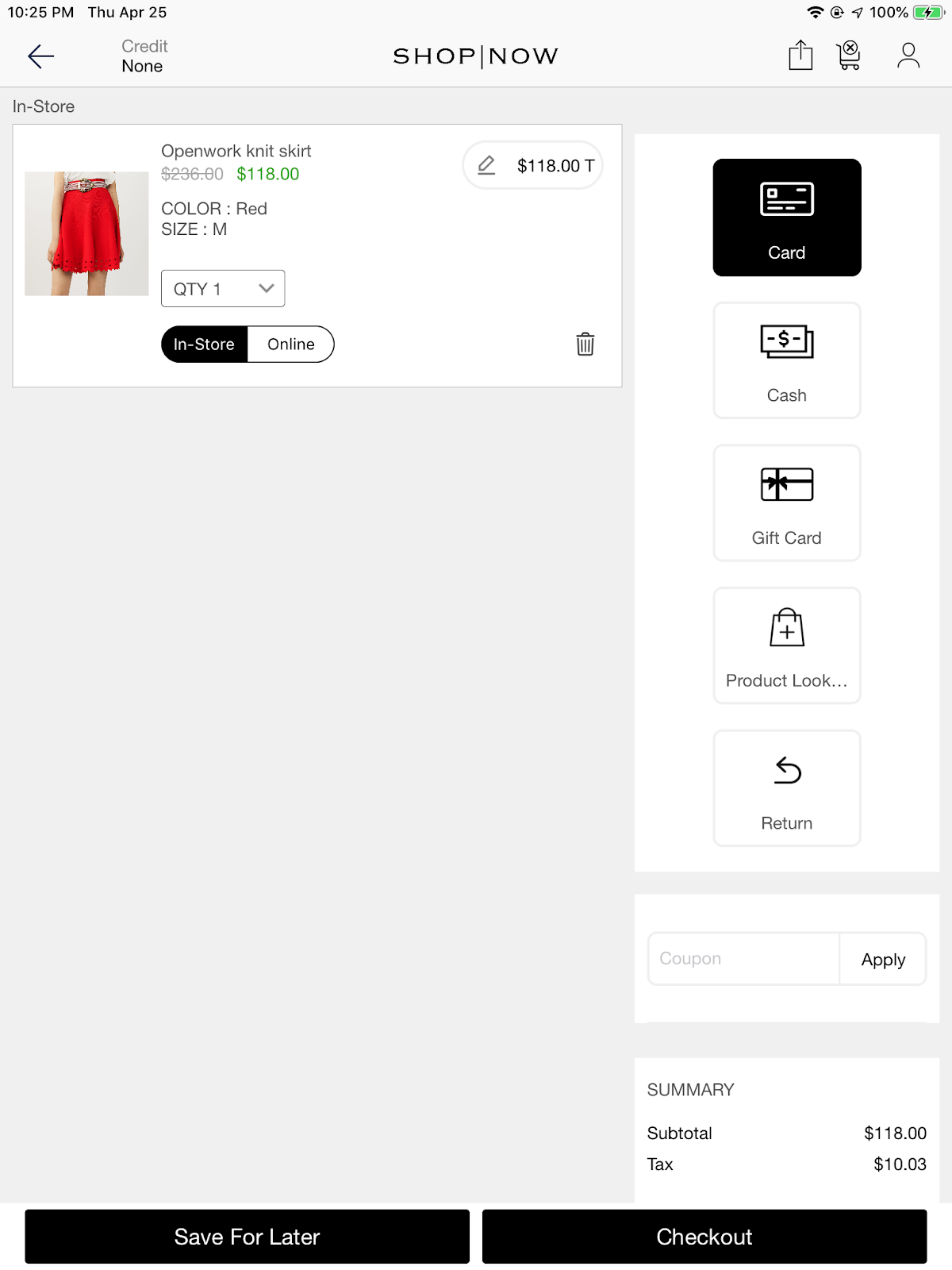 The POS app shows a sale without attribution.