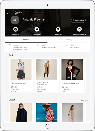 Customer 360 as seen in the POS app.