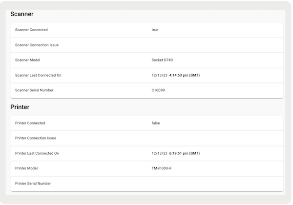 Information about scanner connectivity issues in Point of Sale CMS.