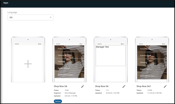 The app configuration for which to customze the product window in Point of Sale CMS.