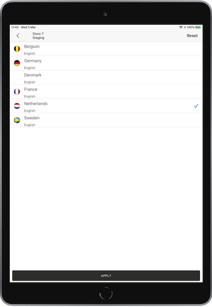 Multiple regions to pick from in the Deep Link in the POS app.