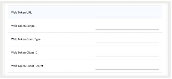 The App Settings for Web Auth Tokens in Point of Sale CMS.