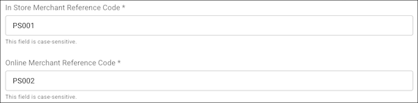 The Tax Reference Code settings in Point of Sale CMS.