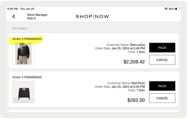 The Omnichannel settings in the POS app.