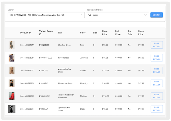 The Price Levels Page in Point of Sale CMS.