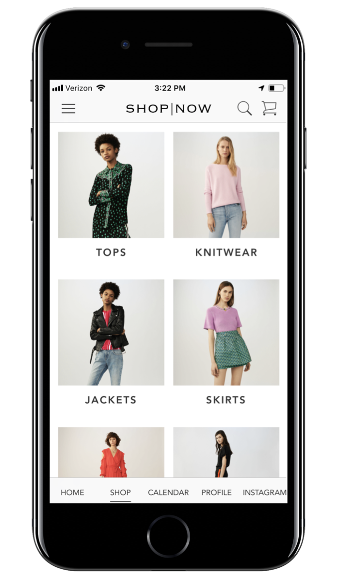 The Point of Sale app category screen showing six category tiles and the toolbar.