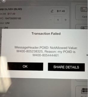 A notallowed value error message